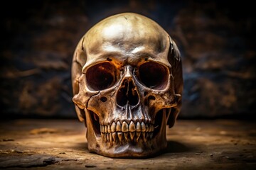 Skull and scary scene for Halloween