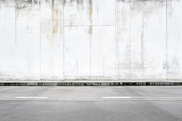 White concrete wall as background , ai