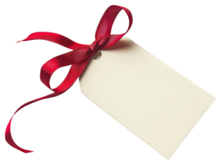 PNG Elegant blank gift tag ribbon