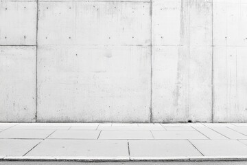 Fototapeta premium White concrete wall as background , ai
