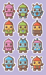 2d vector illustration for cartoon character design for kids and comic book stickers printing and cartoon movie 
