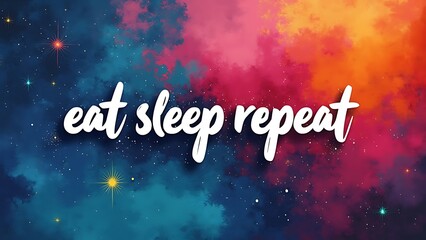 eat sleep repeat (T-shirt Design Motivational Quote, Illustartion,Typography,Banner,Poster)
