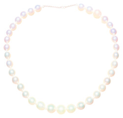 Obraz premium PNG Elegant iridescent pearl necklace jewelry