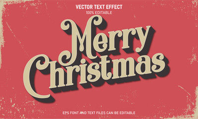 Merry christmas  3d editable text effect