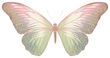PNG Iridescent butterfly with delicate wings