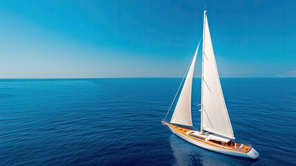 Fototapeta premium A luxury yacht club with nonessential sailing vessels, members enjoying the thrill of the sea and the elegance of nautical design