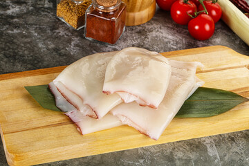 Fresh raw squid for cooking