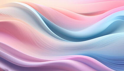 Fototapeta premium Soft pastel waves gradient abstract background ideal for creating items or apps