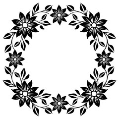 Flower Border Frames for Corners - Empty Vector Illustration for SVG & Cricut Files