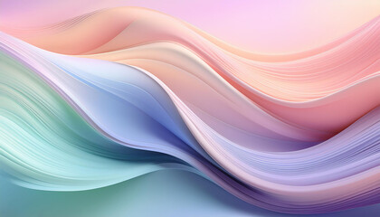 Soft pastel waves gradient abstract background ideal for creating items or apps