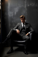 Monochromatic Elegance: An Industrial Modern GQ Photoshoot Capturing Chic Sophistication
