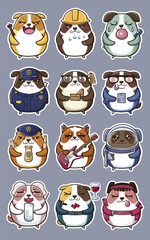 2d vector illustration for cartoon character design for kids and comic book stickers printing and cartoon movie 

