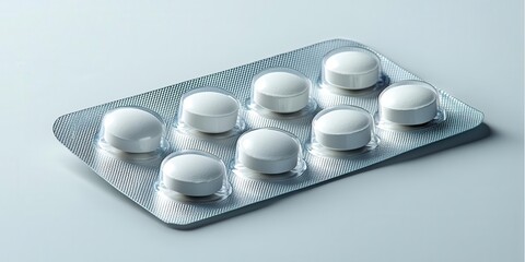 Medication blister pack A detailed shot of a blister pack containing tablets
