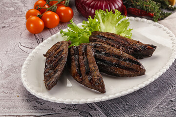 Grilled diet beef liver steak