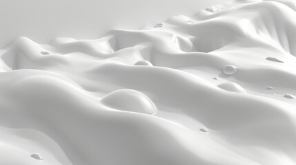 Abstract background. Soft white fabric with wrinkles, folds and curves, 3d render illustration,