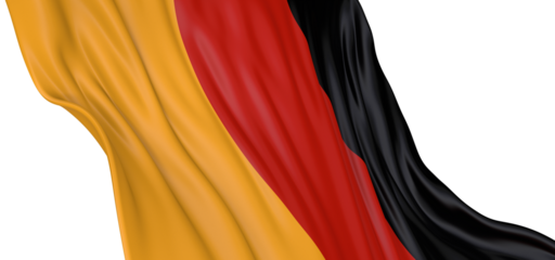 A German flag waving in the wind