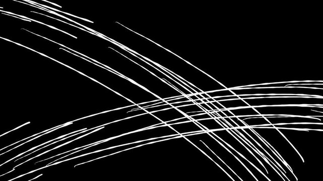 multiple while curved jiggly line loop animation for video background