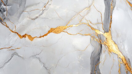 Abstract Marble with Golden Veins