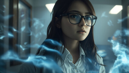 portrait of a person in glasses