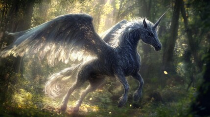 Fototapeta premium Enchanted Beasts, a collection of detailed illustrations showcasing mystical creatures, featuring intricate designs and imaginative interpretations in a fantastical setting