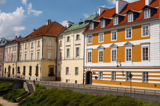 Warsaw, Poland, Europe, 5 August 2024: Churches, historical buildings and streets