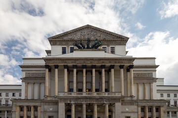 Fototapeta premium Warsaw, Poland, Europe, 5 August 2024: Churches, historical buildings and streets