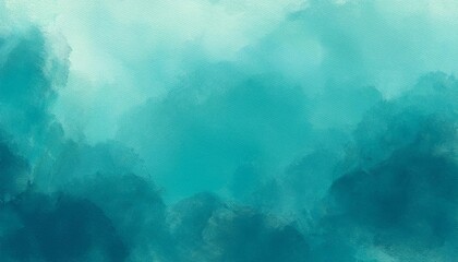 Fototapeta premium Abstract watercolor paint background by teal color blue and green background