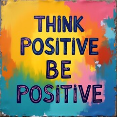 Think Positive Be Positive (T-shirt Design Motivational Quote, Illustartion,Typography,Banner,Poster)