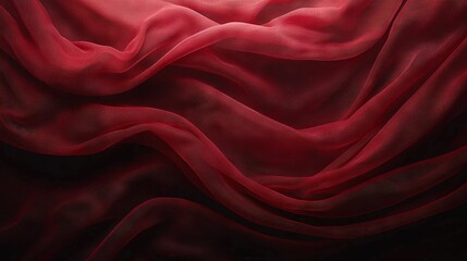 Obraz premium A close-up of a red cloth on a black background