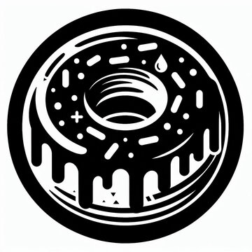 recommend clip art: donut silhouette flat colors	