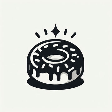 recommend clip art: donut silhouette flat colors	