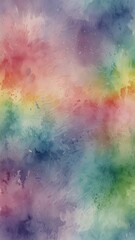 Obraz premium Soft Rainbow Pastel Watercolor Background with Blush Pinks, Light Blues, Mint Greens, and Lavender Purples - Seamless Gentle Blended Texture for Artistic and Creative Projects