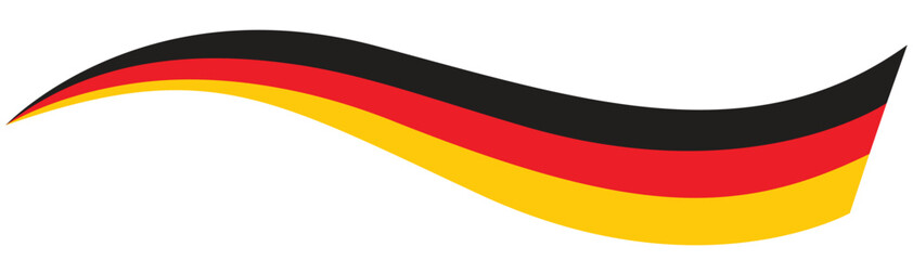 Naklejka premium Germany independence day or national day banner vector design. Abstract background with wave and geometric in retro style. Germany national flag. October 3rd