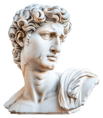 PNG Classical marble statue head sculpture