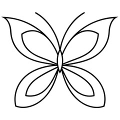 Minimalist Butterfly Logo Vector - SVG & Cricut Files for T-Shirts, Clipart, Graphic Elements