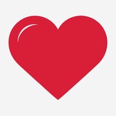 Red heart icon.Adobe Illustrator Artwork