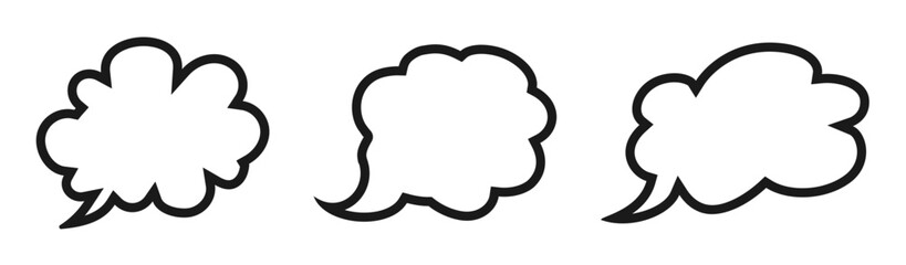 outline cloud bubble speech