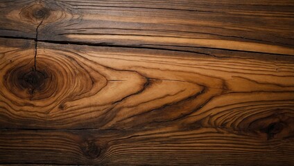 Fototapeta premium Natural wood grain texture in warm, earthy tones, with detailed knots and organic lines, suitable for eco-friendly product backgrounds