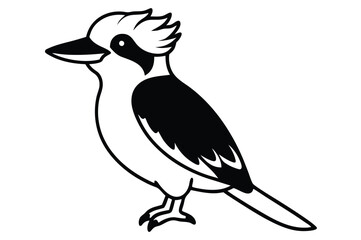 kookaburra silhouette vector illustration .