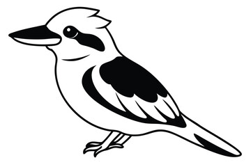 kookaburra silhouette vector illustration .