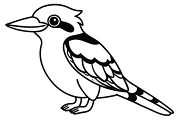 kookaburra silhouette vector illustration .