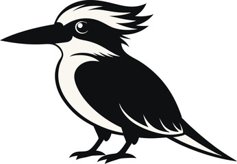 kookaburra silhouette vector illustration .