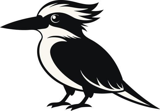recommend clip art: kookaburra silhouette vector illustration .