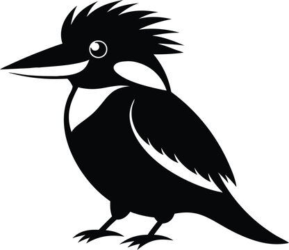 recommend clip art: kookaburra silhouette vector illustration .