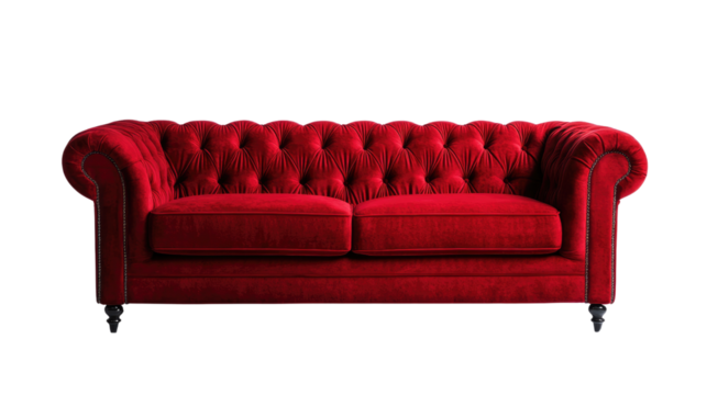 Red sofa transparent background