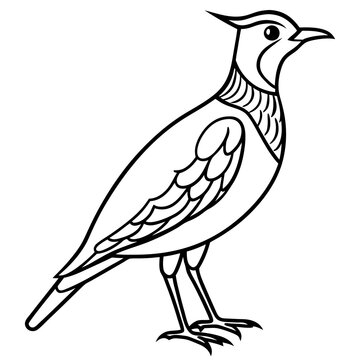 black and white bird standing profile clip art preview