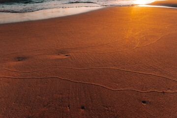 lines in the sand on the beach