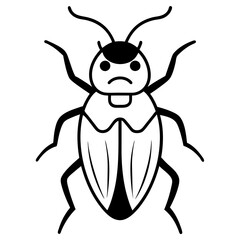 Angry Cucumber Beetle Bug Vector Icon – SVG, Cricut, Clipart, T-Shirt Graphic, Vector Illustration, Graphic Element