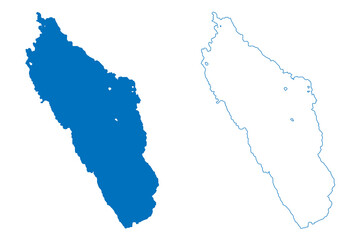 Lake Pyhajarvi (Republic of Finland, Satakunta) map vector illustration, scribble sketch Pyhäjärvi map