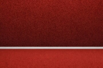 Fototapeta premium Red floor carpet, solid writing wall paper background
